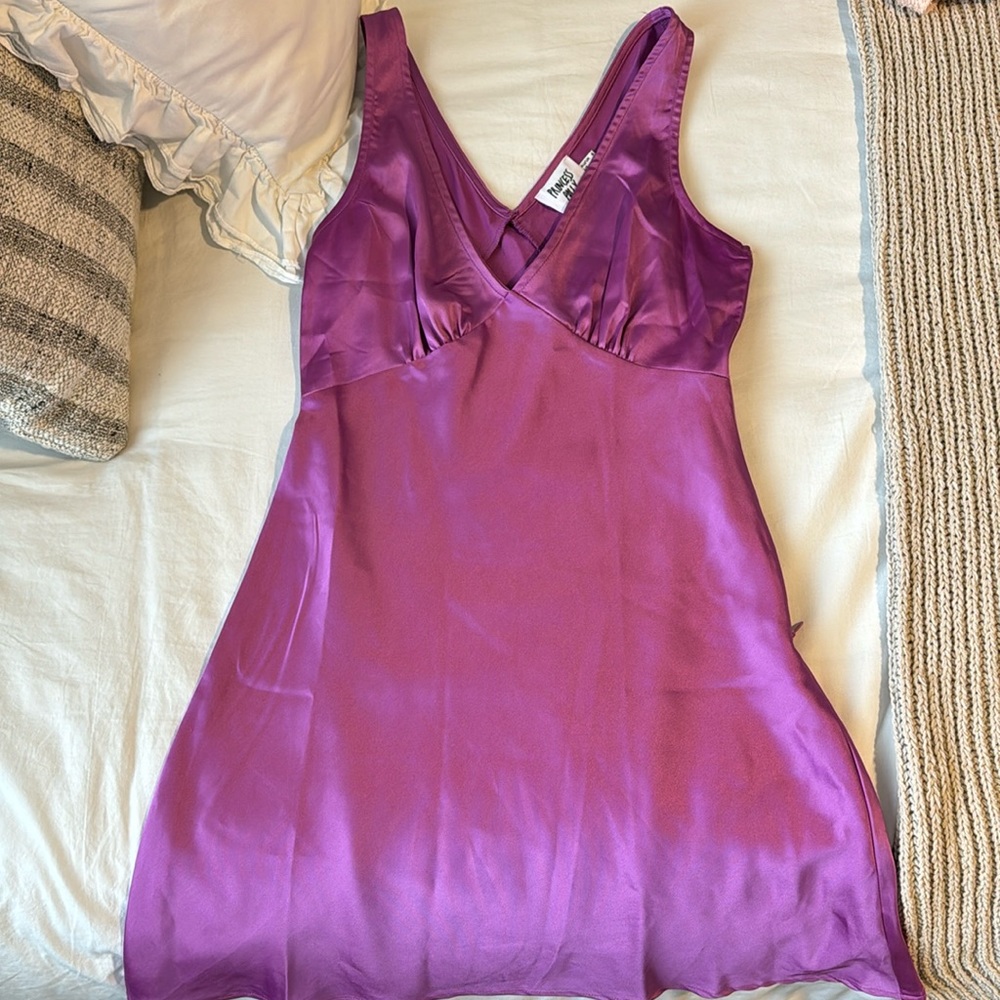 Princess Polly purple satin mini dress